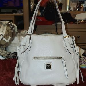 Leather Dooney and Bourke tote off white